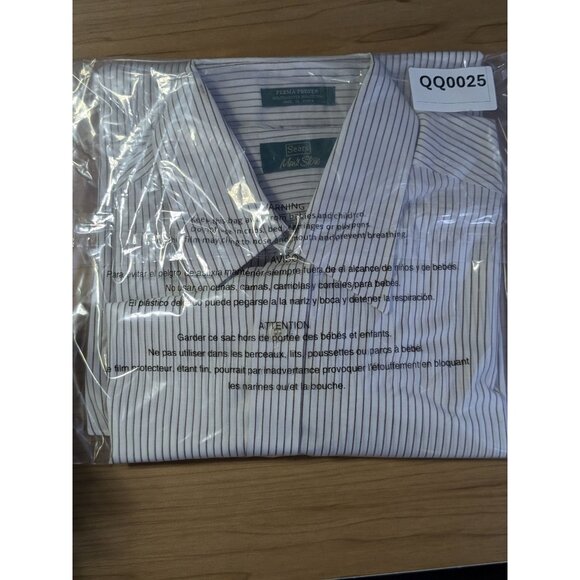 Vintage Sears Men’s Store Striped Dress Shirt 16-34/35 Long Sleeve Perma-Prest - Picture 14 of 14